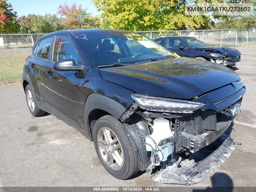 2019 Hyundai Kona Se VIN: KM8K1CAA1KU273602 Lot: 40589968