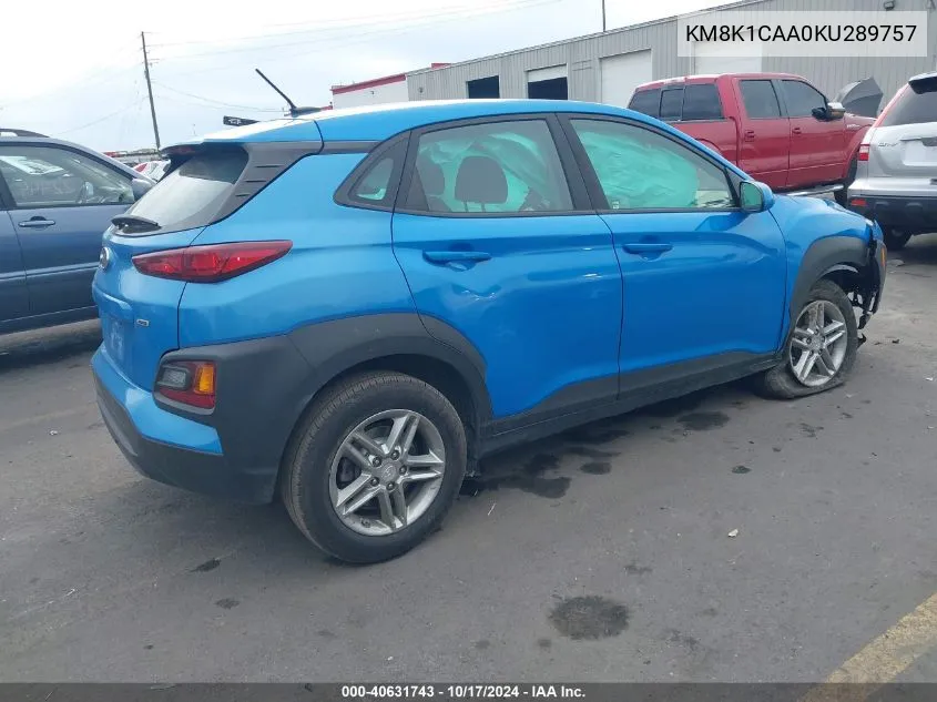 KM8K1CAA0KU289757 2019 Hyundai Kona Se