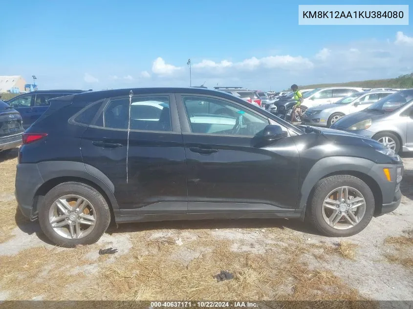 2019 Hyundai Kona Se VIN: KM8K12AA1KU384080 Lot: 40637171