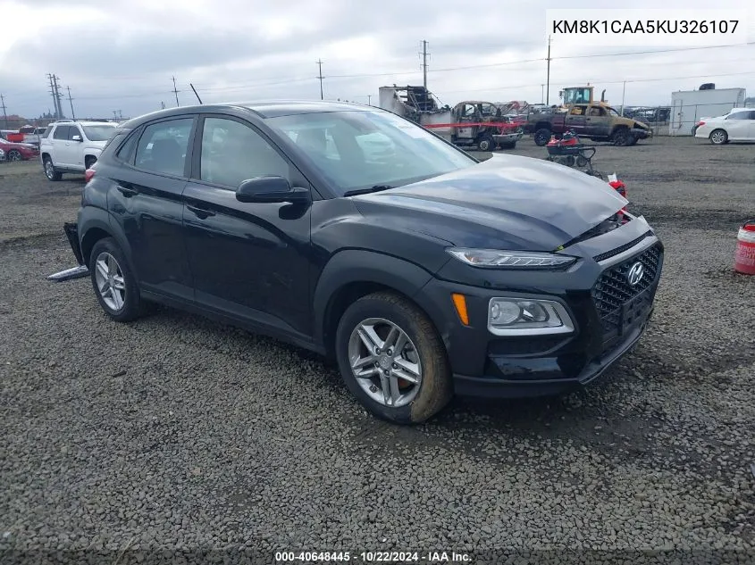 KM8K1CAA5KU326107 2019 Hyundai Kona Se