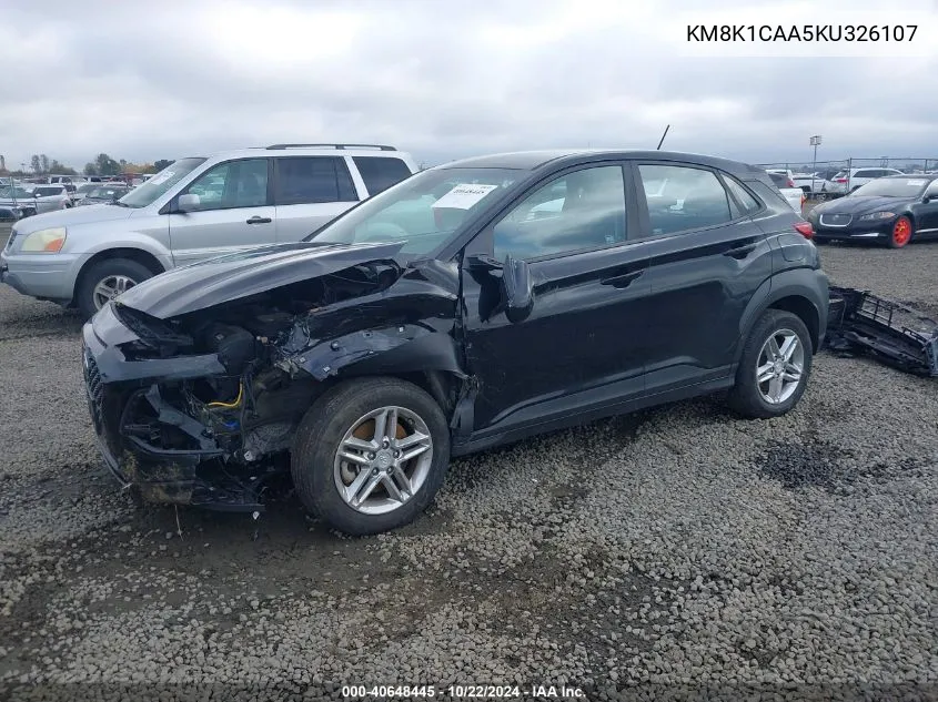 KM8K1CAA5KU326107 2019 Hyundai Kona Se