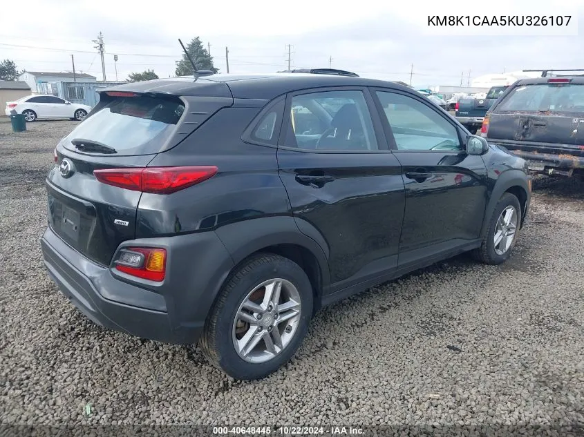 KM8K1CAA5KU326107 2019 Hyundai Kona Se