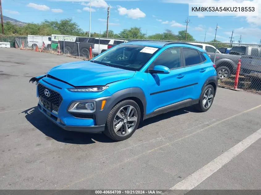 KM8K53A54KU218553 2019 Hyundai Kona Ultimate