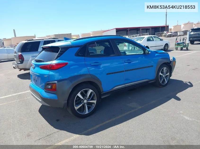 KM8K53A54KU218553 2019 Hyundai Kona Ultimate