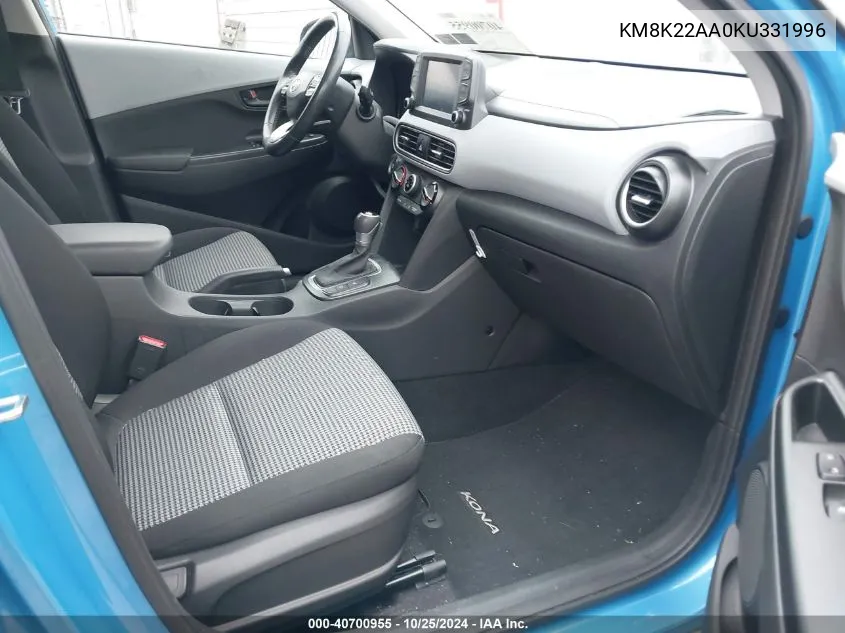 KM8K22AA0KU331996 2019 Hyundai Kona Sel