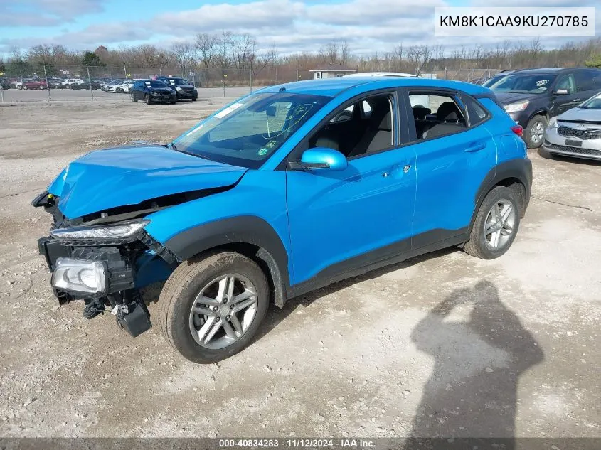 KM8K1CAA9KU270785 2019 Hyundai Kona Se