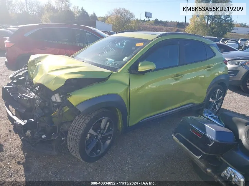 KM8K53A55KU219209 2019 Hyundai Kona Ultimate