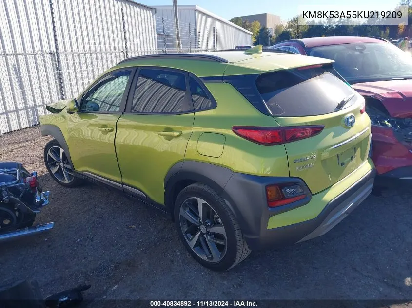 KM8K53A55KU219209 2019 Hyundai Kona Ultimate