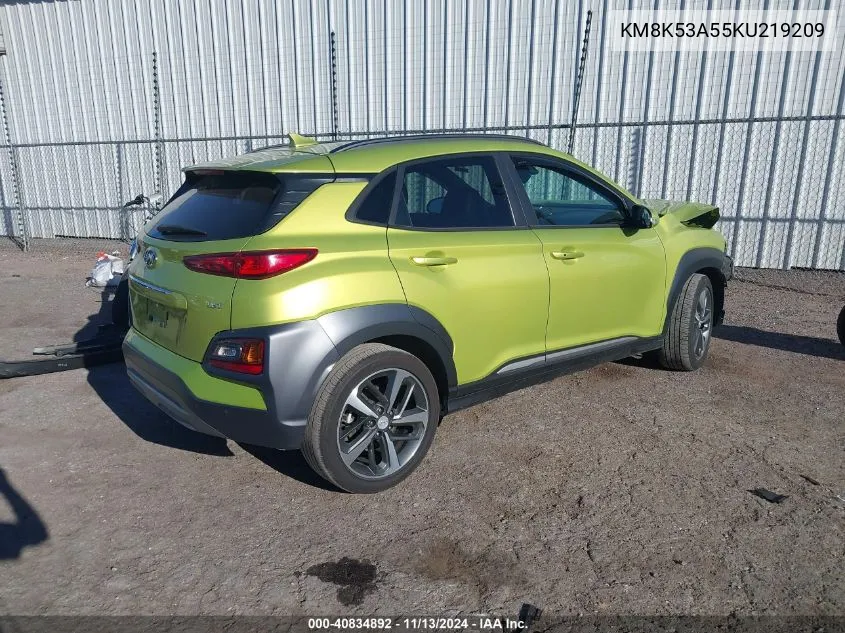 KM8K53A55KU219209 2019 Hyundai Kona Ultimate