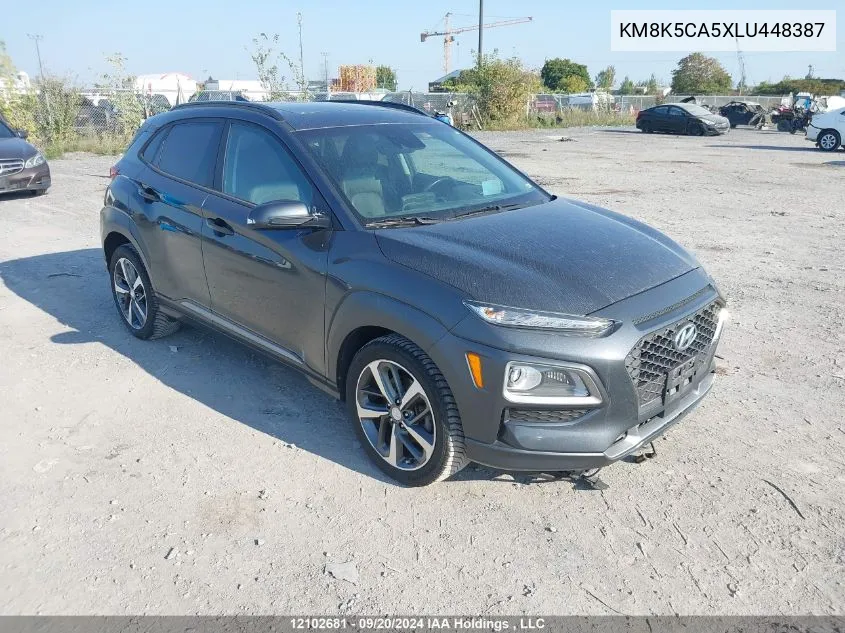 2020 Hyundai Kona VIN: KM8K5CA5XLU448387 Lot: 12102681