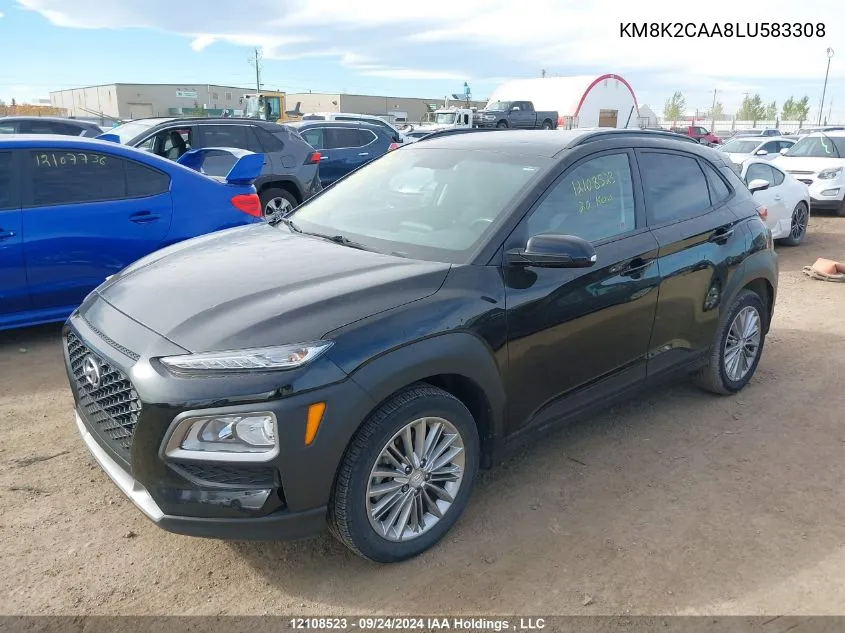 KM8K2CAA8LU583308 2020 Hyundai Kona Sel