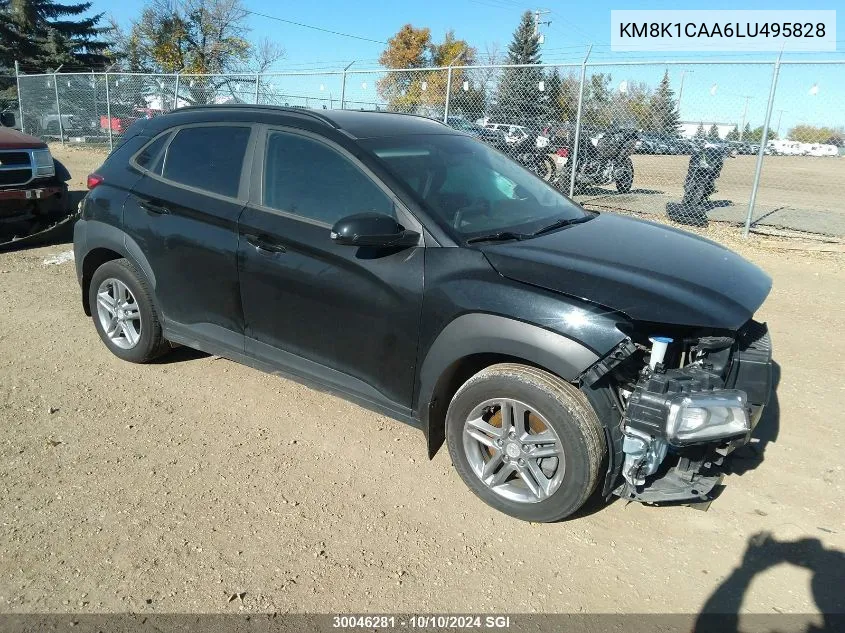 2020 Hyundai Kona Se VIN: KM8K1CAA6LU495828 Lot: 30046281