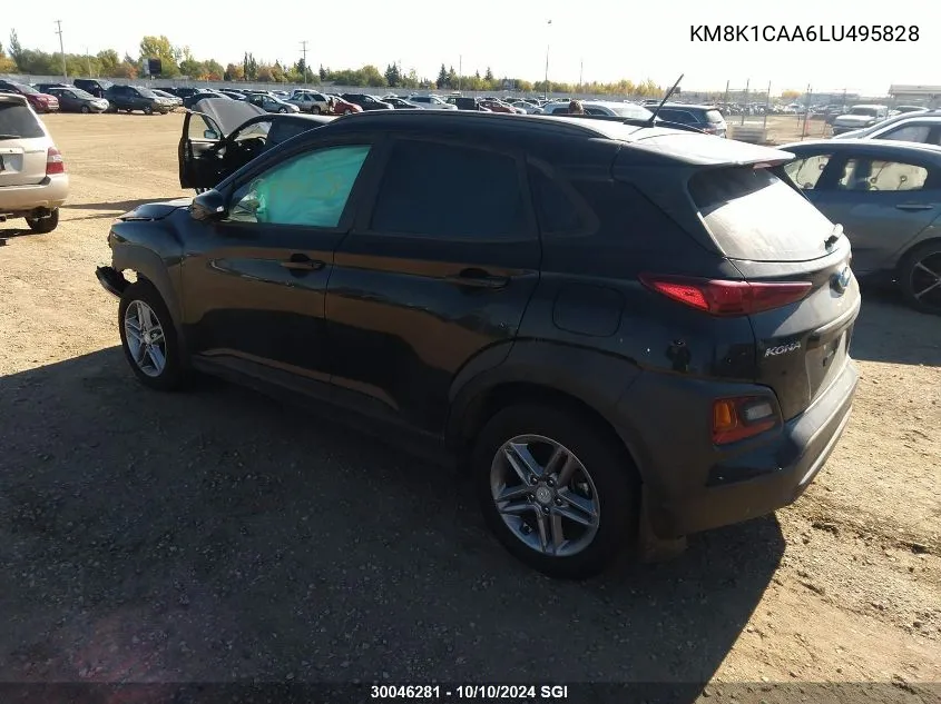 2020 Hyundai Kona Se VIN: KM8K1CAA6LU495828 Lot: 30046281