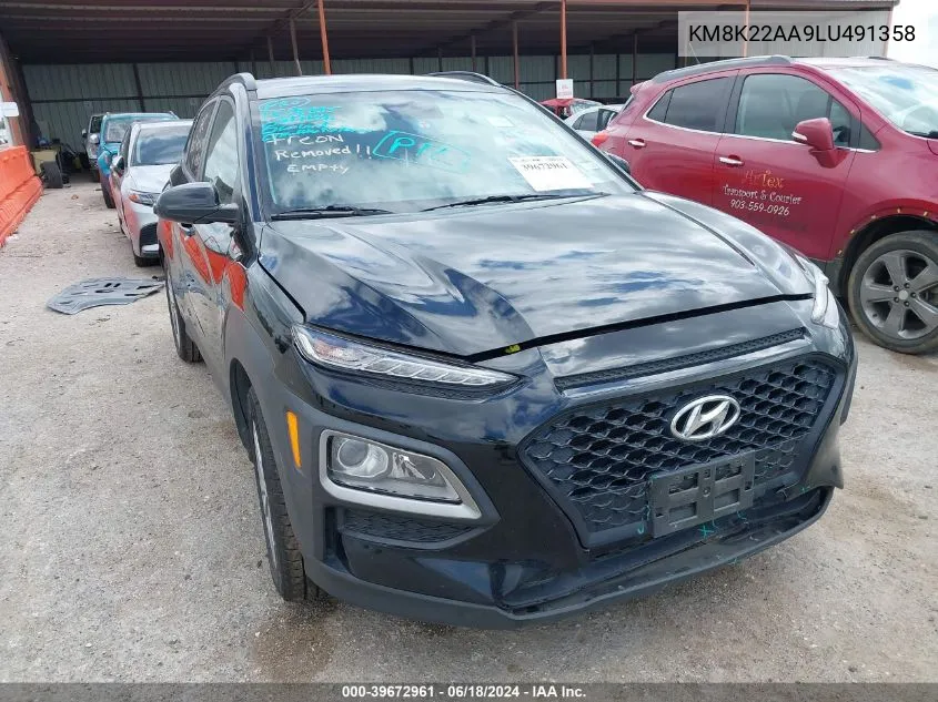 2020 Hyundai Kona Sel VIN: KM8K22AA9LU491358 Lot: 39672961