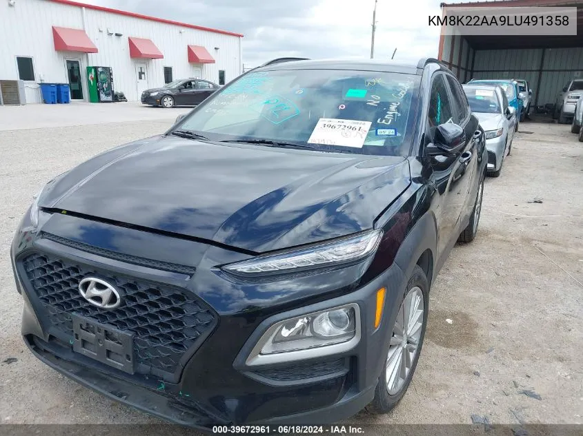 2020 Hyundai Kona Sel VIN: KM8K22AA9LU491358 Lot: 39672961