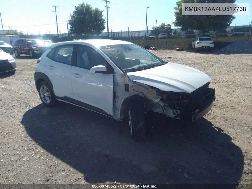 KM8K12AA4LU517738 2020 Hyundai Kona Se