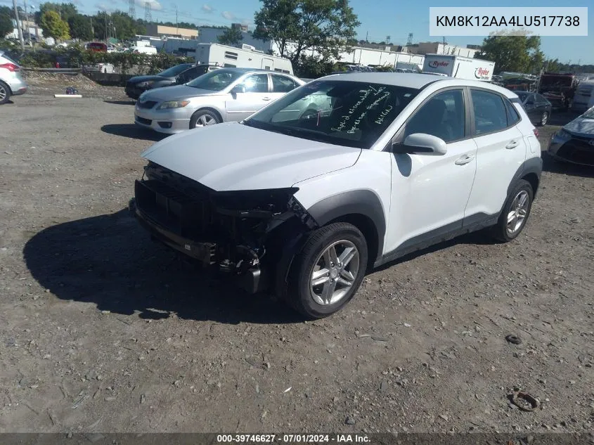 KM8K12AA4LU517738 2020 Hyundai Kona Se