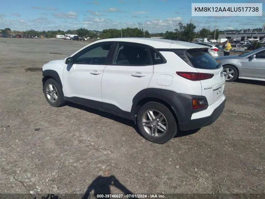 KM8K12AA4LU517738 2020 Hyundai Kona Se