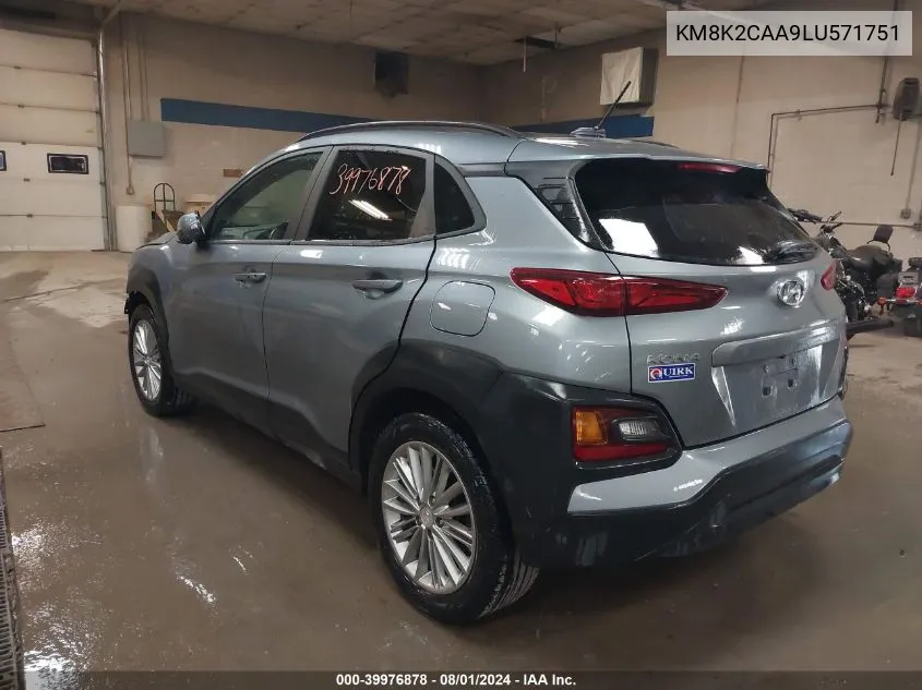 KM8K2CAA9LU571751 2020 Hyundai Kona Sel