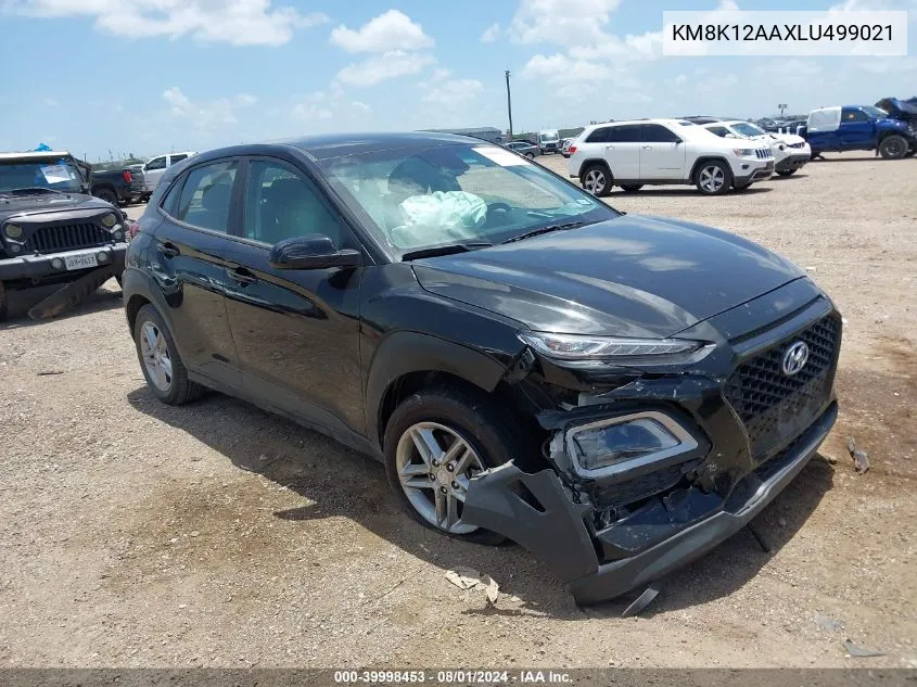 2020 Hyundai Kona Se VIN: KM8K12AAXLU499021 Lot: 39998453