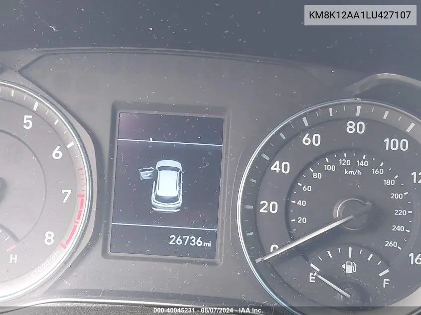 KM8K12AA1LU427107 2020 Hyundai Kona Se