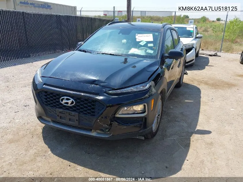 2020 Hyundai Kona Sel Plus VIN: KM8K62AA7LU518125 Lot: 40051567