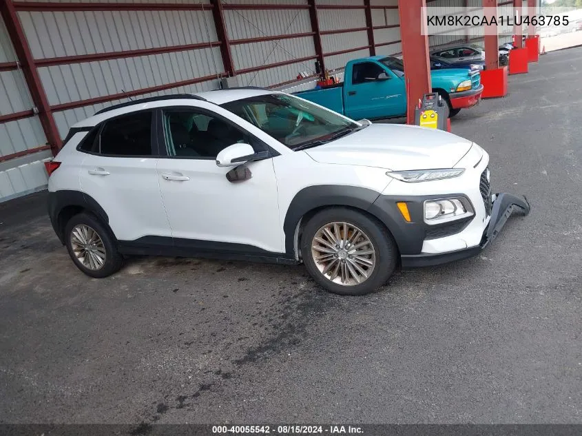 2020 Hyundai Kona Sel VIN: KM8K2CAA1LU463785 Lot: 40055542