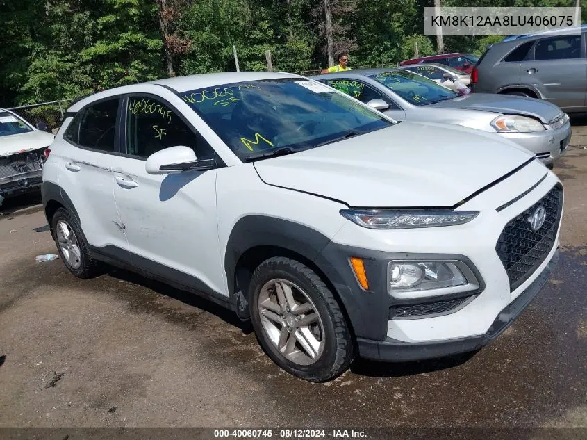 2020 Hyundai Kona Se VIN: KM8K12AA8LU406075 Lot: 40060745