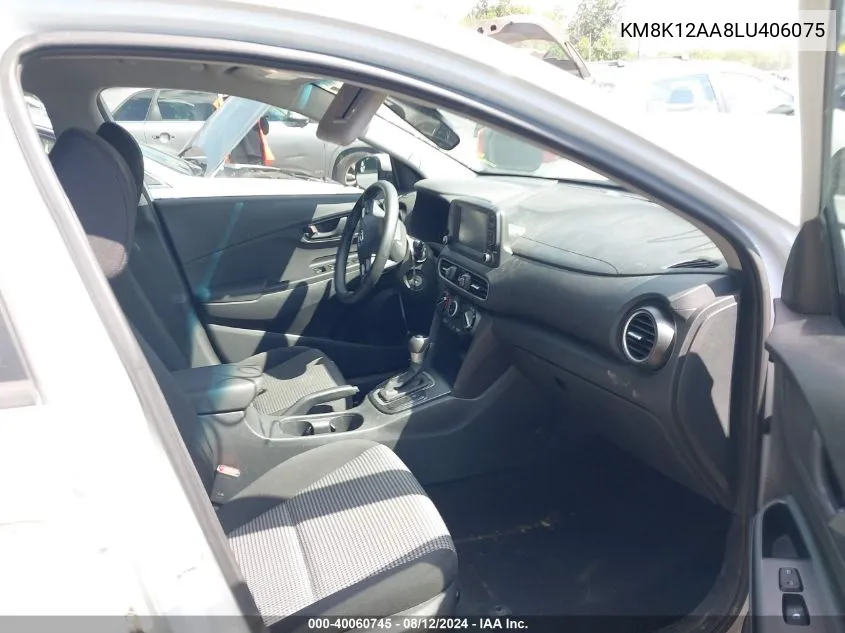 2020 Hyundai Kona Se VIN: KM8K12AA8LU406075 Lot: 40060745