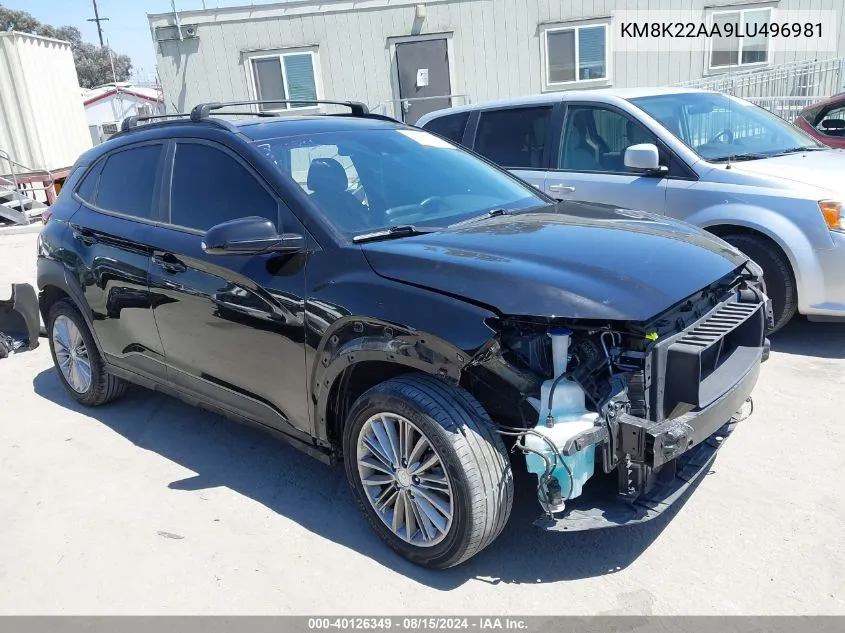 KM8K22AA9LU496981 2020 Hyundai Kona Sel