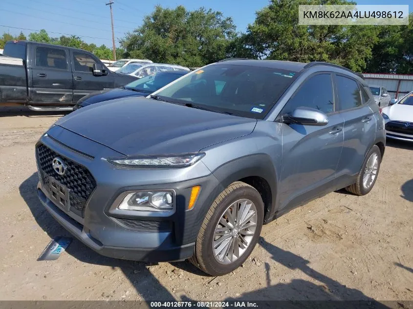 2020 Hyundai Kona Sel Plus VIN: KM8K62AA4LU498612 Lot: 40126776