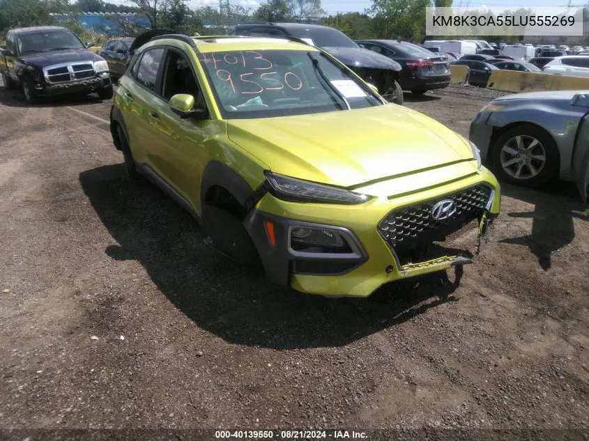 2020 Hyundai Kona Limited VIN: KM8K3CA55LU555269 Lot: 40139550