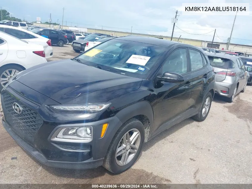 2020 Hyundai Kona Se VIN: KM8K12AA8LU518164 Lot: 40239636