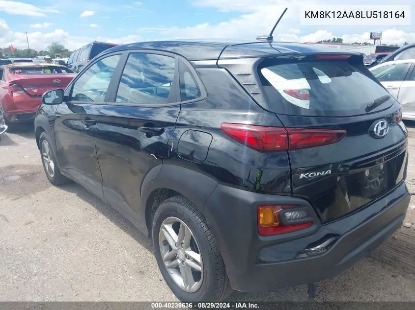 2020 Hyundai Kona Se VIN: KM8K12AA8LU518164 Lot: 40239636