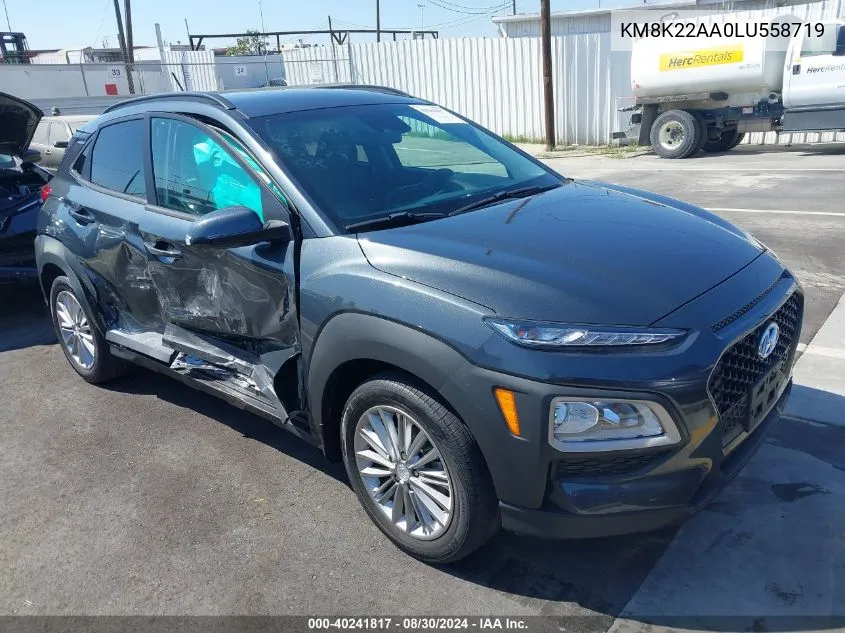 2020 Hyundai Kona Sel VIN: KM8K22AA0LU558719 Lot: 40241817