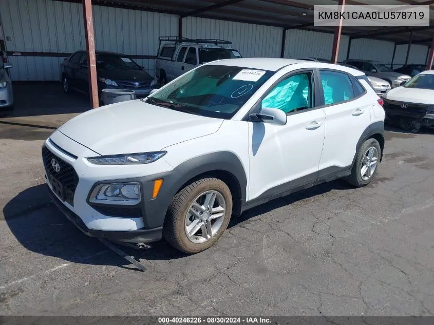 2020 Hyundai Kona Se VIN: KM8K1CAA0LU578719 Lot: 40246226