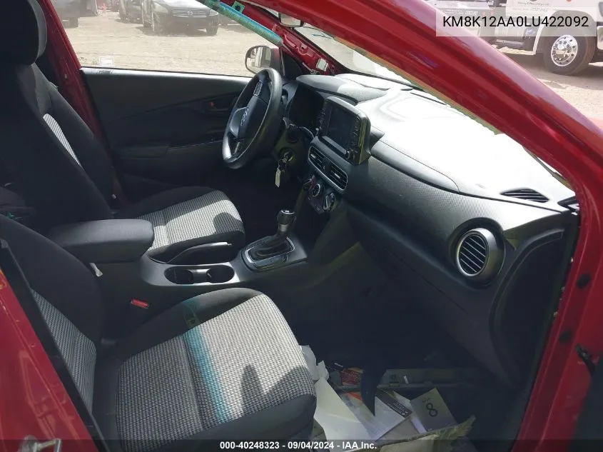 KM8K12AA0LU422092 2020 Hyundai Kona Se