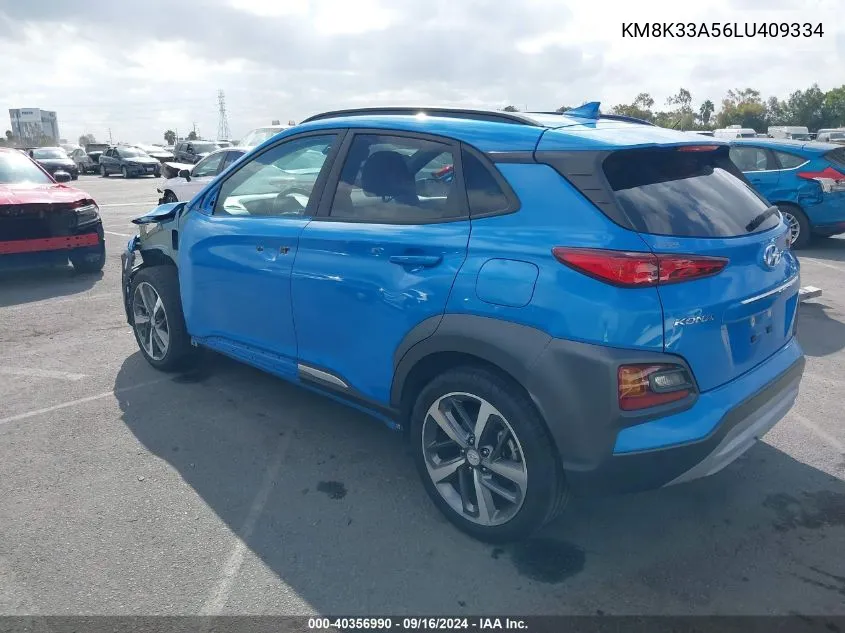 KM8K33A56LU409334 2020 Hyundai Kona Limited