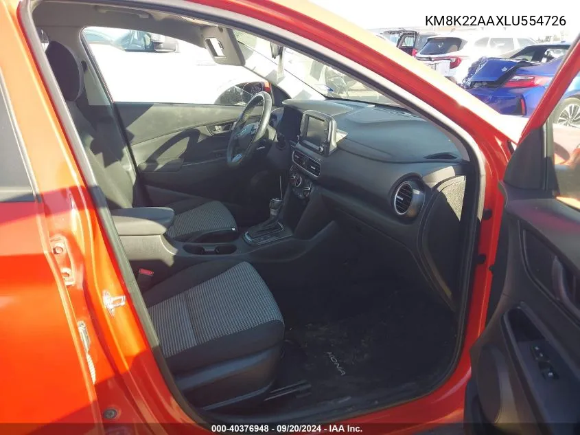 KM8K22AAXLU554726 2020 Hyundai Kona Sel