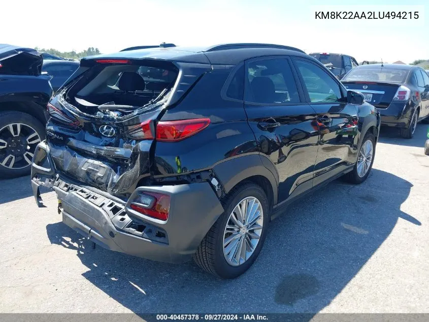 KM8K22AA2LU494215 2020 Hyundai Kona Sel