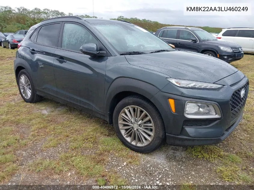 2020 Hyundai Kona Sel VIN: KM8K22AA3LU460249 Lot: 40496972