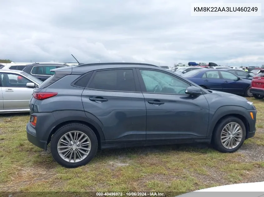 2020 Hyundai Kona Sel VIN: KM8K22AA3LU460249 Lot: 40496972