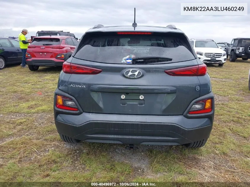 2020 Hyundai Kona Sel VIN: KM8K22AA3LU460249 Lot: 40496972