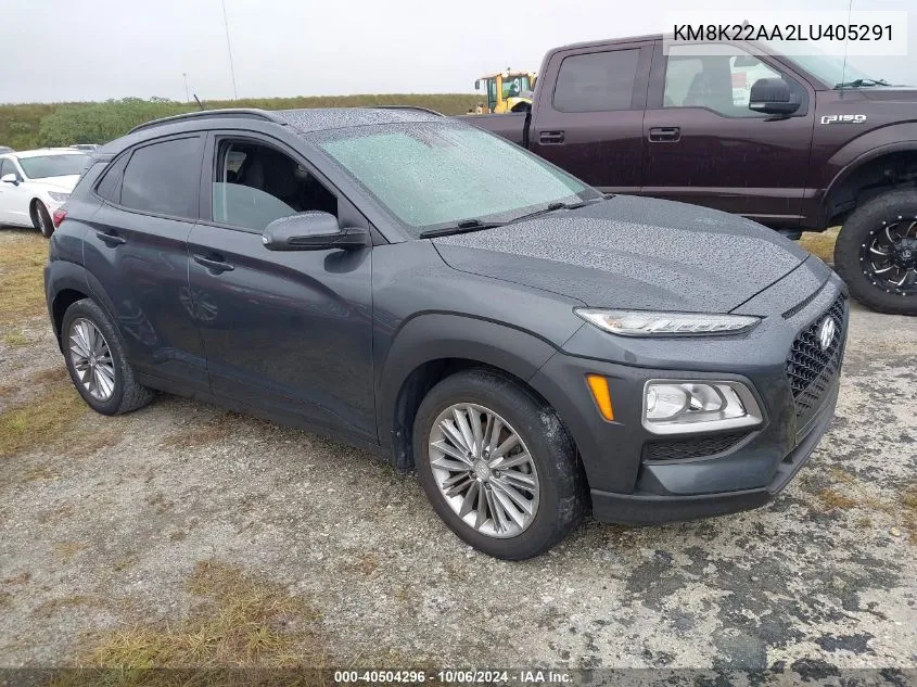 2020 Hyundai Kona Sel VIN: KM8K22AA2LU405291 Lot: 40504296