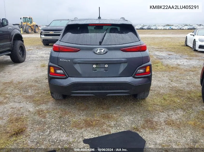 2020 Hyundai Kona Sel VIN: KM8K22AA2LU405291 Lot: 40504296