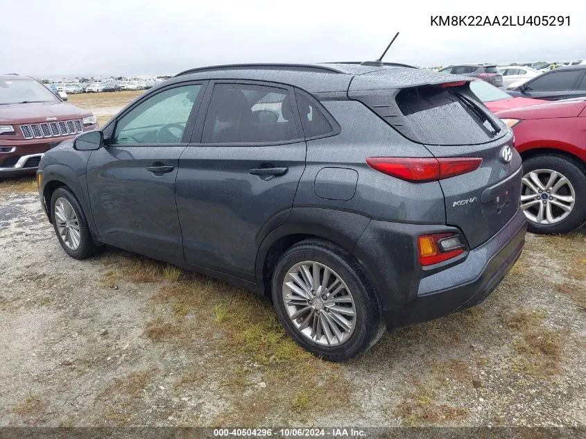 2020 Hyundai Kona Sel VIN: KM8K22AA2LU405291 Lot: 40504296