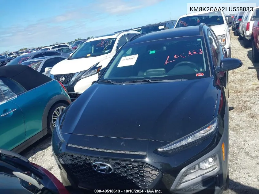 2020 Hyundai Kona Sel VIN: KM8K2CAA2LU558033 Lot: 40518613