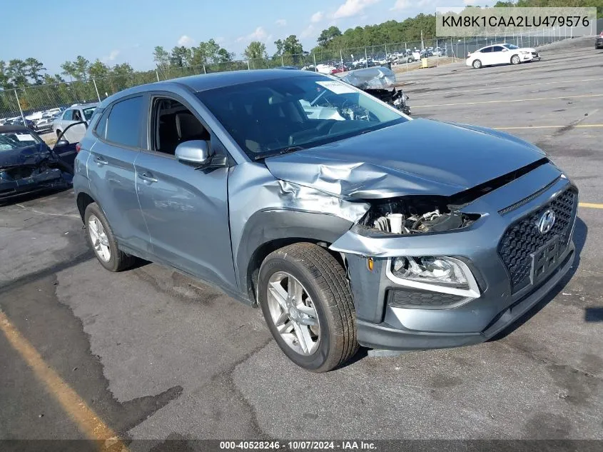 2020 Hyundai Kona Se VIN: KM8K1CAA2LU479576 Lot: 40528246