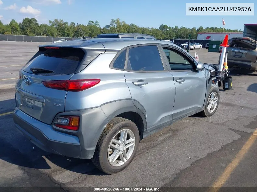 2020 Hyundai Kona Se VIN: KM8K1CAA2LU479576 Lot: 40528246