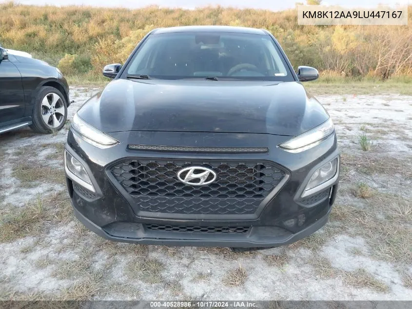 2020 Hyundai Kona Se VIN: KM8K12AA9LU447167 Lot: 40528986